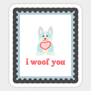 I Woof You Sticker